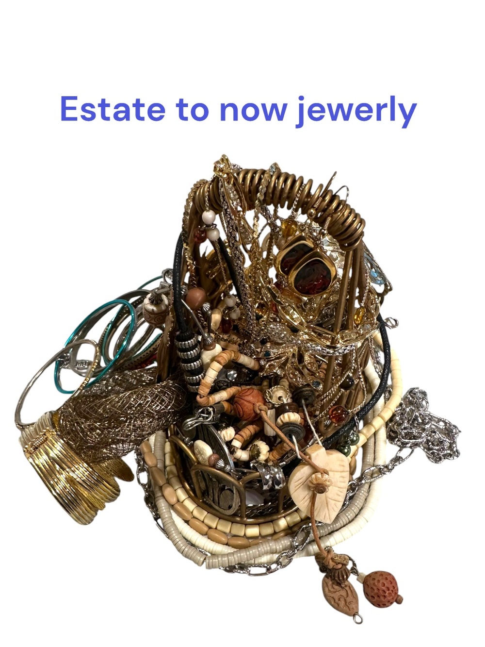 Estate to now Mixed Jewelry Lot - Gold Tone & metal and natural beads - Picture 4 of 15